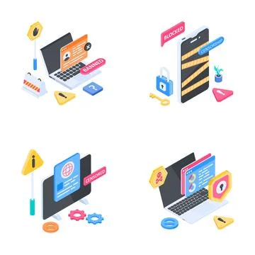 A high quality collection of online programming, data processing, and user Stock Illustration