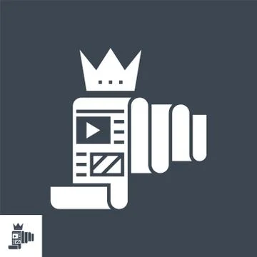 High Quality Content Vector Glyph Icon Stock Illustration