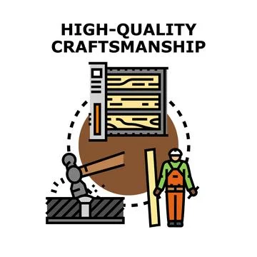High quality craftsmanship vector illustration concept Ilustración de archivo