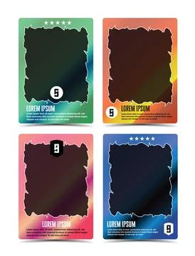 A high-quality customizable card template Stock Illustration