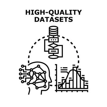 High quality datasets for artificial intelligence and machine learning 스톡 일러스트