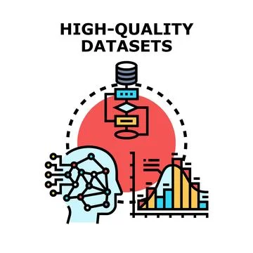 High quality datasets for artificial intelligence and machine learning 스톡 일러스트