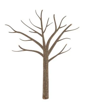High quality dead tree isolated on white Stock Illustration