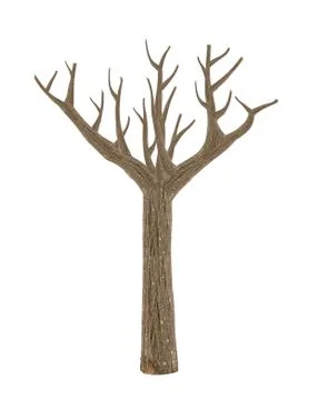 High quality dead tree isolated on white Stock Illustration