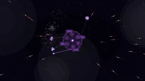 High quality design element video showcasing space-themed graphics for web .. Stock Footage 322127866