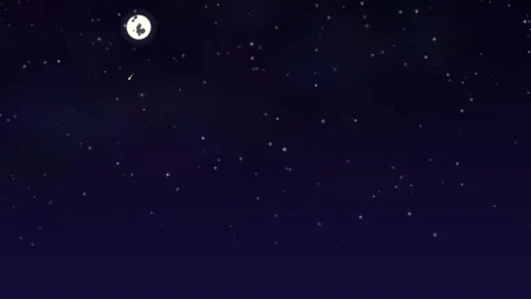 High quality design element video featuring a serene night sky filled with .. Stock Footage 322127963