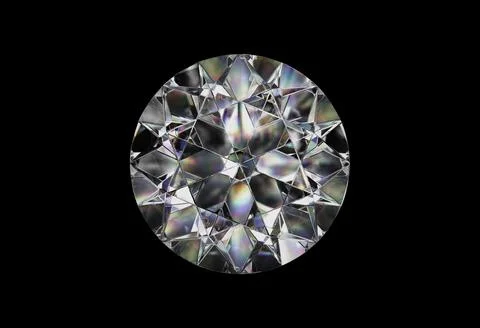 High quality diamonds on black background.3d render Stock Photos