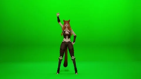 High Quality Digital Fox Dancer Slow Motion Loop Stock Footage 320522884