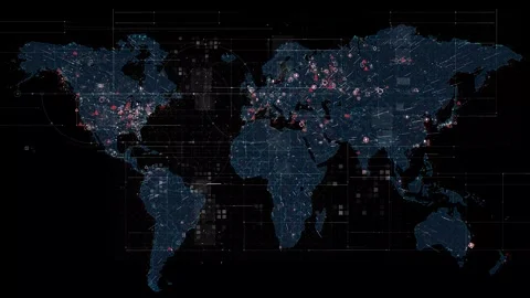 High Quality Digital World Map Federico Sarnovich Video Footage Stock Footage 324629254