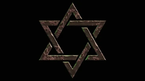 High quality dramatic motion graphic of the Jewish Star of David icon Vídeo Stock 185391860