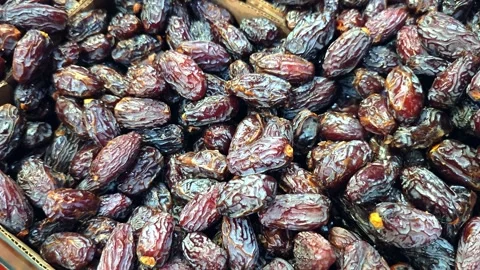 High quality Dried Medjool Dates Stock Footage 329559789