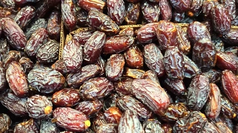 High quality Dried Medjool Dates Stock Footage 329901786