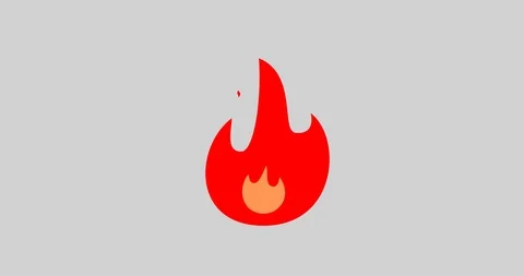 High quality flat animated fire icon. Nature, forest fire, environment. 库存影片 122430610