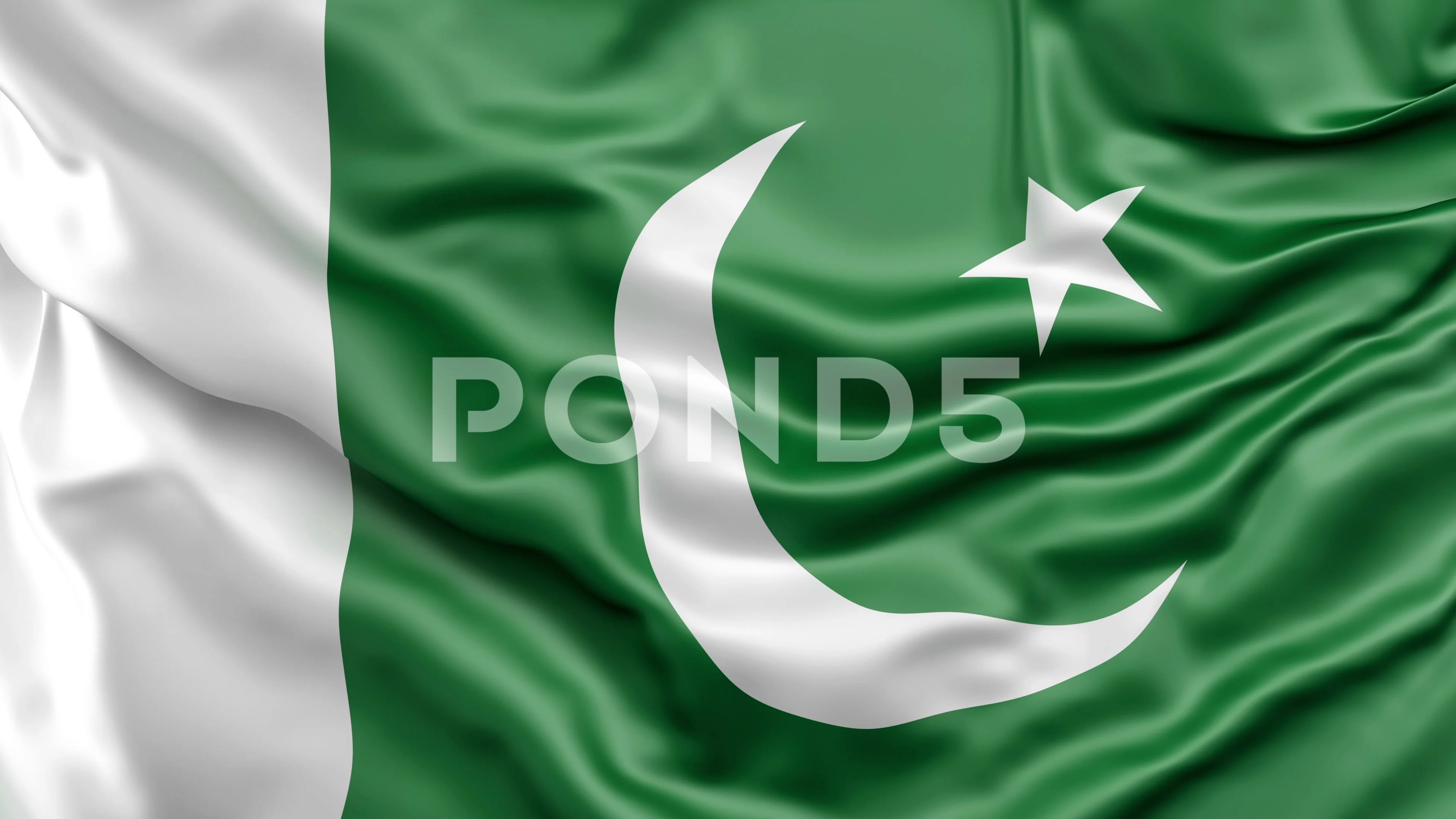 A high-quality footage of 3D Pakistan fl... | Stock Video | Pond5