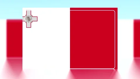 A high quality glossy graphic illustration representing the national flag o.. Stock Footage 343642292