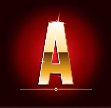 High quality gold-effect vector letters. Vector illustration 스톡 일러스트
