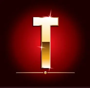 High quality gold-effect vector letters. Vector illustration Stock Illustration