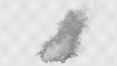 High-Quality Ground Smoke Loop with Alpha Background for VFX Stock-Footage 280418196