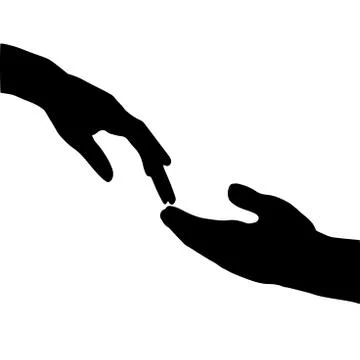 High quality hand gestur isolated on white background, concectio Stock Illustration