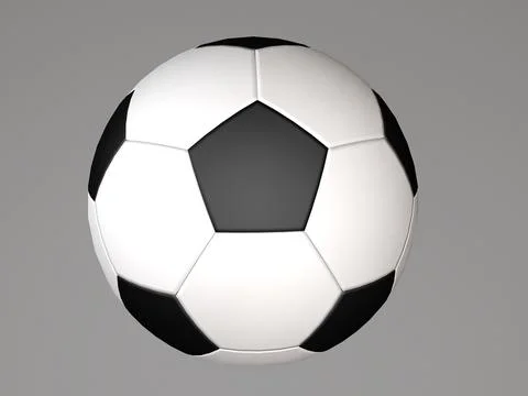 High quality image of a classic black and white soccer ball Stock Illustration