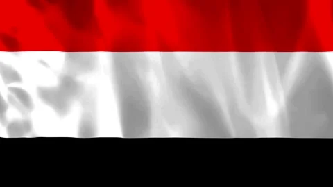 A high quality image of the national flag of Yemen featuring red white and .. Video stock 343581626