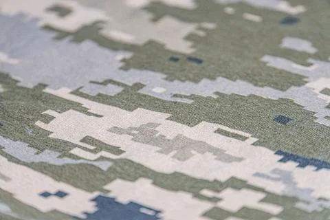 This high-quality image showcases a seamless camouflage pattern inspired by.. Stock Photos