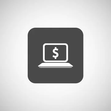 High-quality laptop screen with the Dollar Economy concept. Stock Illustration