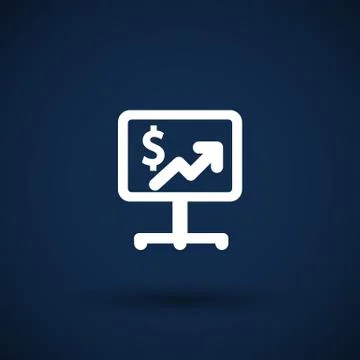 High-quality laptop screen with the Dollar Economy concept. Stock Illustration