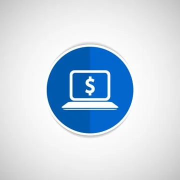 High-quality laptop screen with the Dollar Economy concept. Illustrazione stock