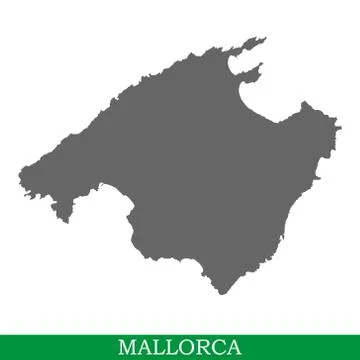 High quality map of island Stock Illustration
