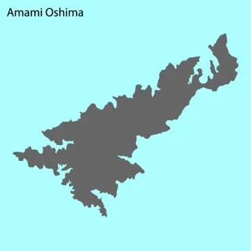 High quality map of island Stock-Illustration