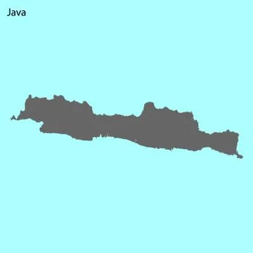 High quality map of island Stock Illustration