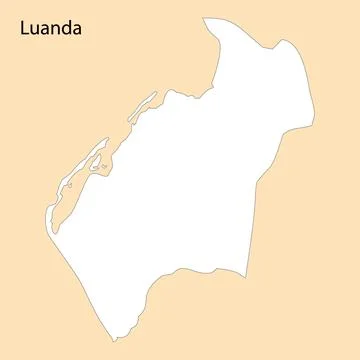High Quality map of Luanda is a region of Angola Illustrazione stock