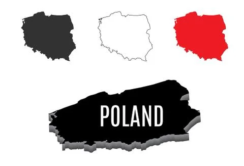 High quality map of Poland with borders of the regions. Stock Illustration