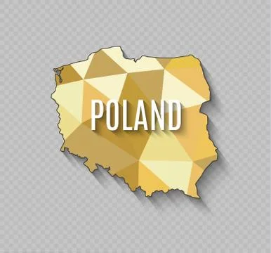 High quality map of Poland with borders of the regions. Stock Illustration