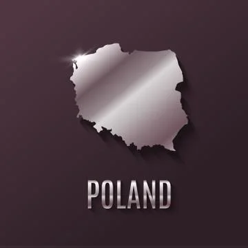 High quality map of Poland with borders of the regions. Stock Illustration