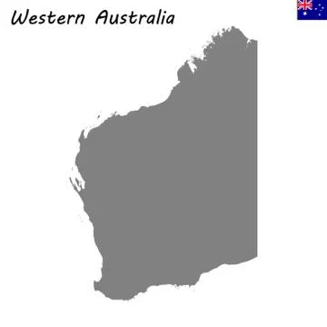 High Quality map is a state of Australia Stock-Illustration