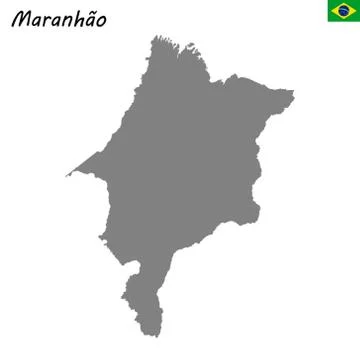 High Quality map of state Brazil Stockillustratie