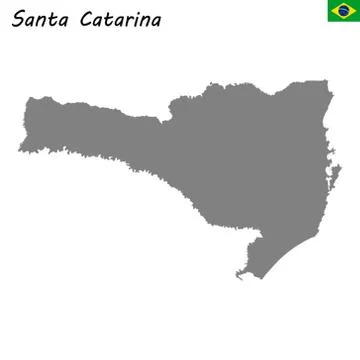 High Quality map of state Brazil Stockillustratie