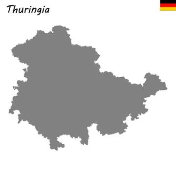High Quality map is a state of Germany Illustrazione stock