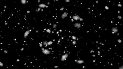 High quality motion animation repesenting snow falling animated on a black Video stock 117032978