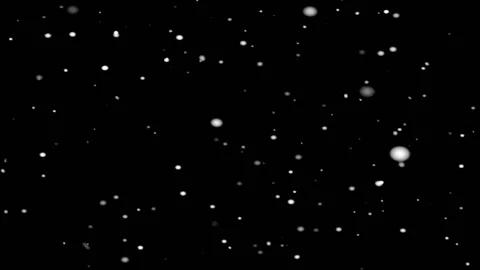 High quality motion animation representing snow falling on black Background. Video stock 132899372