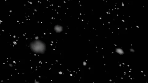 High quality motion animation snow falling on black background Video stock 117103508