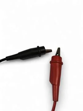 High-quality needle-tip test leads for digital multimeters Stock Photos