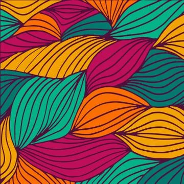 High quality original colored waves pattern for design or fashio Stock Illustration