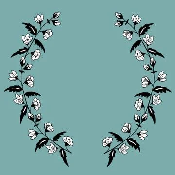 High quality original illustration frame  of spring flower for d Stock Illustration