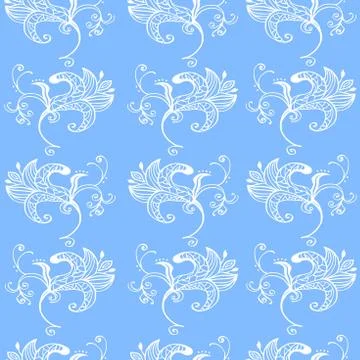 High quality original illustration of spring flower seamless pat Stock Illustration