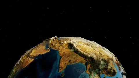 High Quality Planet Earth on Star Field Background Stock Illustration