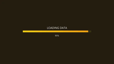 High quality progress bar design element showcasing loading data at ninety-.. Stock Footage 323523450
