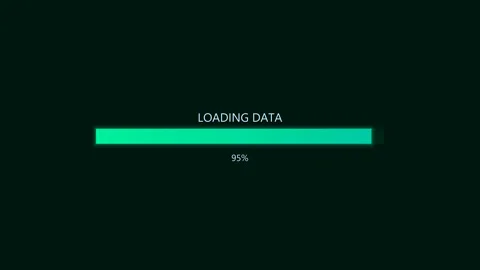 High quality progress bar design element shows loading data at 96 percent f.. Stock Footage 323523479